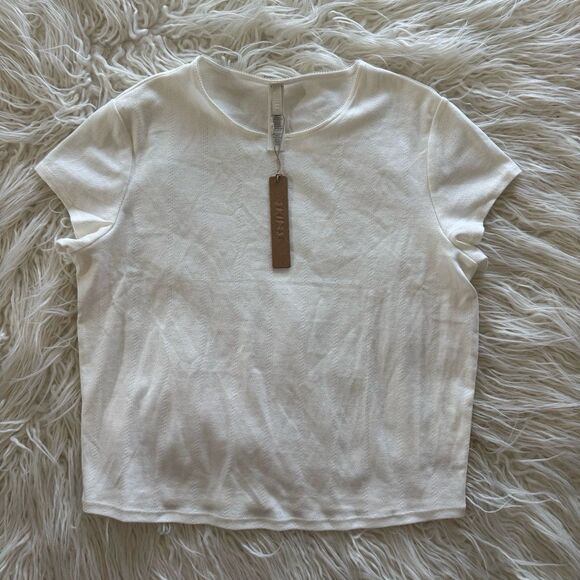 SKIMS Tops - Skims Drop Needle Baby Tee Marble Size Large